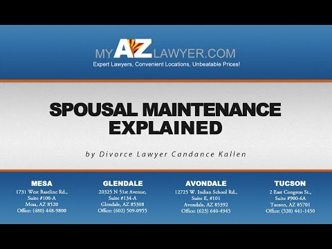 Spousal Maintenance Explained by Divorce Lawyer Candace Kallen