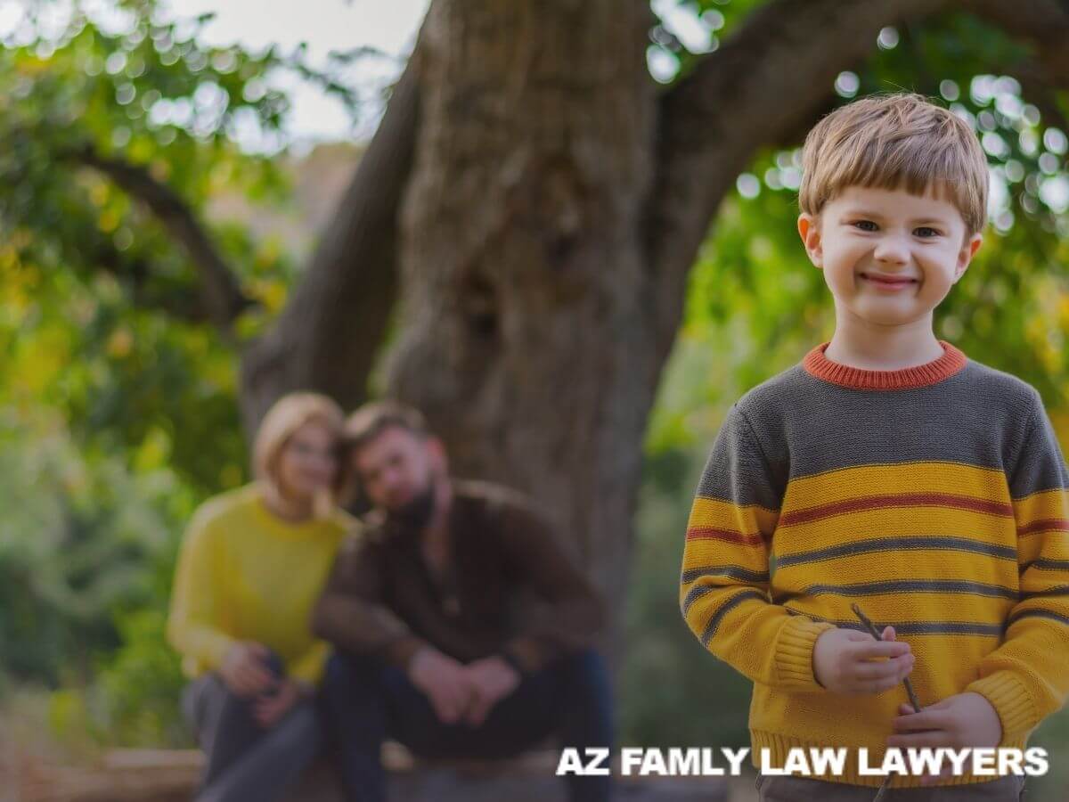 happy couple with custody agreement thanks to AZ Family Lawyers