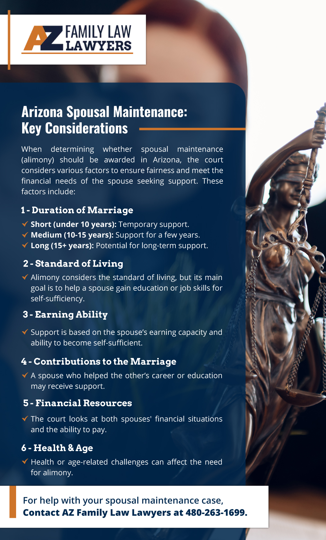 Infographic that explains Arizona Spousal Maintenance