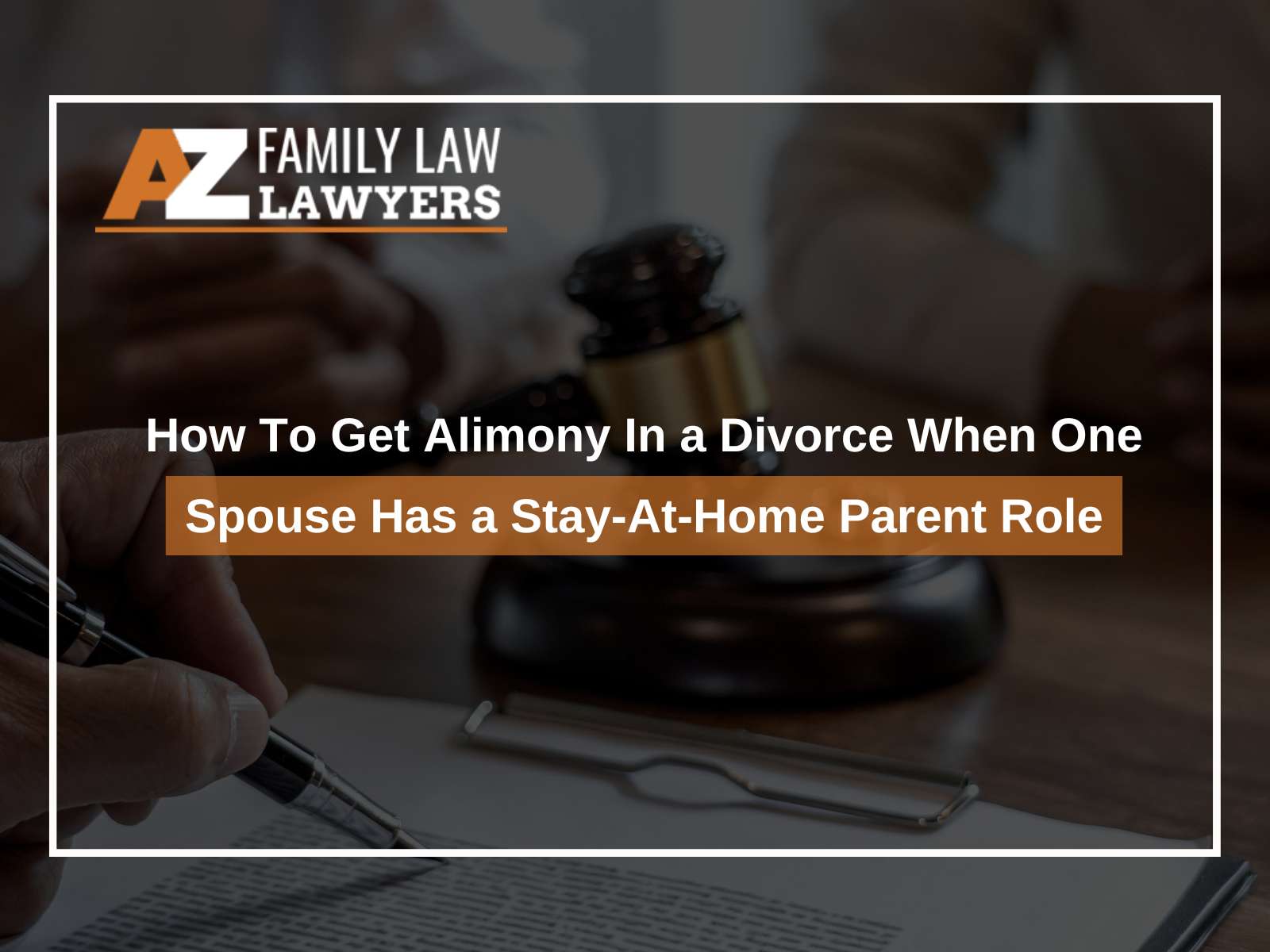 How To Get Alimony In a Divorce When One Spouse Has a Stay-At-Home Parent Role