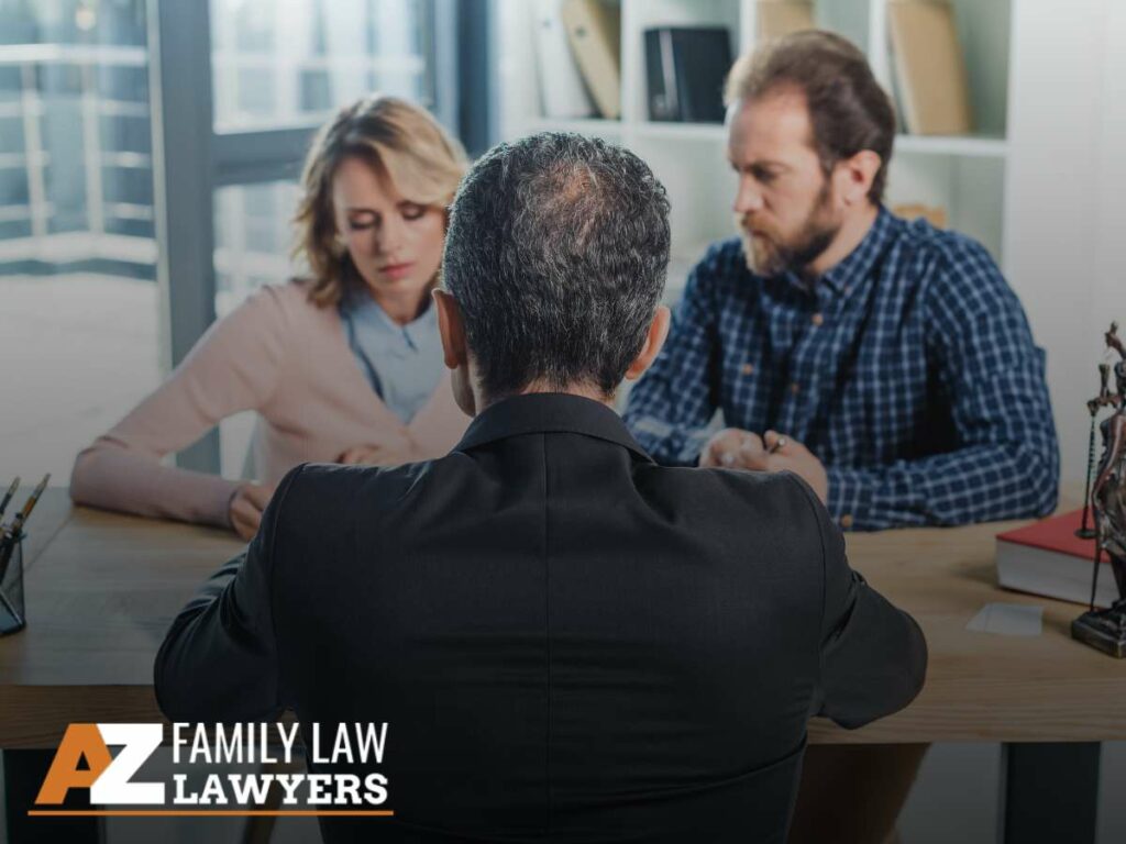 Couple Discussing Airport Divorce With Family Lawyer